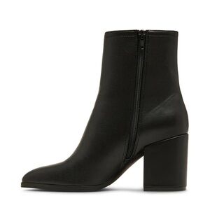 Vintage Steve Madden TATEE Black Block Heel Ankle Booties Size 6.5